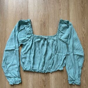 Noize Teal Puff Sleeve Blouse